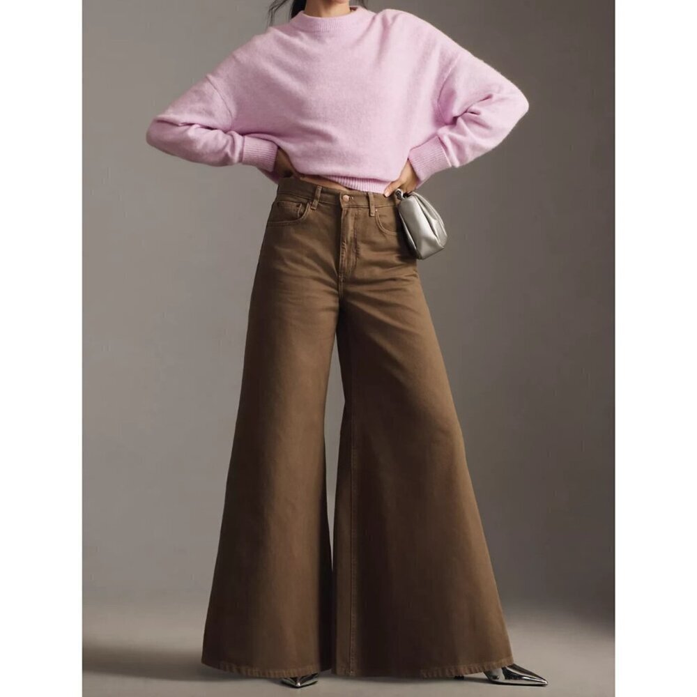 Pilcro High-Rise Wide-Leg Puddle Jeans Various 30 - Picture 1 of 3
